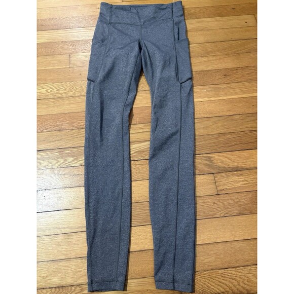 Lululemon Size 4 Speed Up Tight 28" Heathered Black - Picture 2 of 6